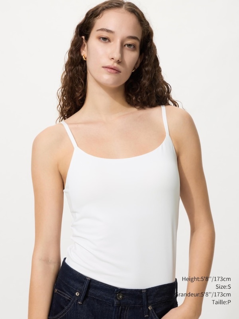 Uniqlo Airism Bra Camisole Top – White, Size Medium